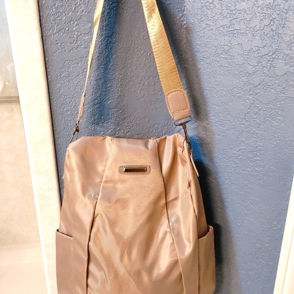 New Shimmery Backpack Removeable Strap Large Inner Pocket Sparkle Bling - Picture 9 of 16